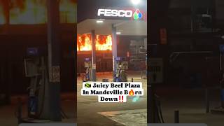 Jamaican gas station is on fire jamaicaplanet reaction its just jamaica [upl. by Macnair322]