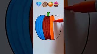 💎🍩🍊🧁 viralart art coloring easycoloring satisfying shorts [upl. by Doowrehs]