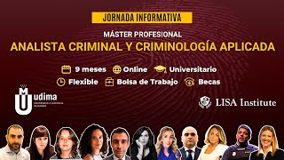 Jornada informativa  Máster Profesional de Analista Criminal y Criminología Aplicada [upl. by Chor]