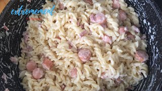 RECETTE PATE CARBONARAcomment faire la sauce façon carbonaraSauce carbonara [upl. by Obnukotalo160]