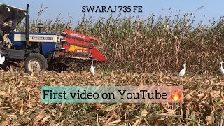 Swaraj 735 FE  रीपर के ऊपर परफॉरमेंस 🔥  shorts [upl. by Ailic]