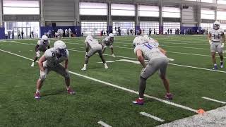 Linebacker drills spring football [upl. by Harty]