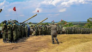 MUSEVENI personally leads UPDF firing drills at Kaweweta military training school warfare skills [upl. by Eelek138]