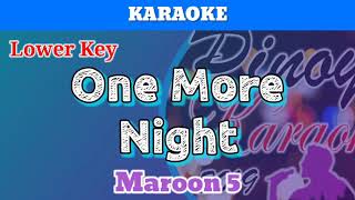 One More Night by Maroon 5 Karaoke  Lower Key [upl. by Aihtebat]