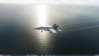 DCS FA18C CARRIER LANDING [upl. by Templas854]