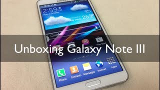 Unboxing Samsung Galaxy Note III Primeras impresiones [upl. by Odlanier]