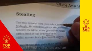 Complete ANALYSIS of Stealing by Carol Ann Duffy [upl. by Arrol456]