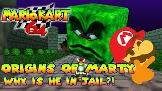 Mario Kart 64 Origins of Marty Explained WHY IS HE IN JAIL [upl. by Groos]