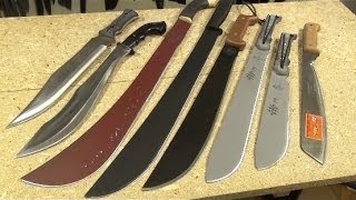 8 Different Machetes ESEE TOPS Cold Steel Nicholson [upl. by Bronder9]