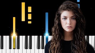 Lorde  Liability  Piano Tutorial [upl. by Natek]