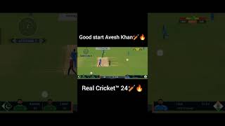 Good start Avesh Khan🏏🔥realcricket24 shorts [upl. by Helfand911]