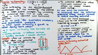 Part12 Voltammetry  Cyclic Voltammetry  cyclicvoltametry [upl. by Sato]