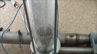 Test of mesh demister ChemTech Test stand Empty column without a pad [upl. by Douglas]