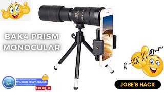 top best monocular  mobile zoom lens  10300x40mm telescope lens  BAK4 Prism with Holder amp Tripod [upl. by Leeda981]