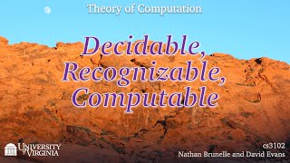 Decidable Recognizable Computable [upl. by Chesna659]