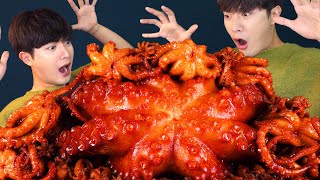 MUKBANG ASMRㅣExcellent Spicy Octopus  Webfoot Octopus Eat🐙Korean Seafood 후니 Hoony Eating Sound [upl. by Elyse88]