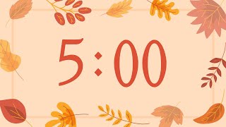 5 Minute Countdown Timer for Fall  Relaxing Piano Music [upl. by Vieva148]