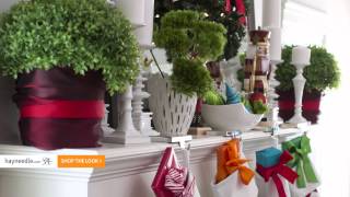 Christmas Mantel Decorating Ideas  hayneedlecom [upl. by Aseek]