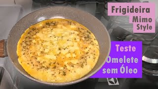 Testando frigideira de cerâmica Mimo Style com omelete sem óleo  Teste da frigideira Mimo Style [upl. by Elyak208]