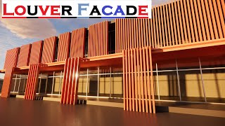 Wooden Louver facade in revit  adaptive family facade [upl. by Akeenahs692]