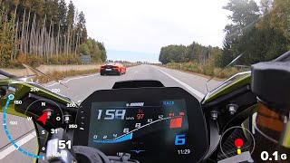 BMW M1000RR und Lamborghini Huracan auf Autobahn [upl. by Kleon]