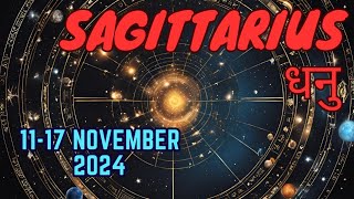 Sagittarius  Weekly Love Tarot Reading  1117 November 2024  Hindi [upl. by Myo584]