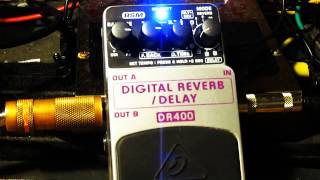 Behringer DR400 Reverb Delay Pedal Review [upl. by Charita]