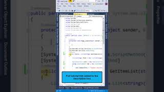 Autocomplete Textbox in Aspnet c with SQL swiftlearn short [upl. by Aicilic]