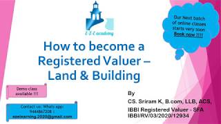 IBBI Registered Valuer Land amp Building  how to clear the exam  Civil engineer [upl. by Suoivatram]