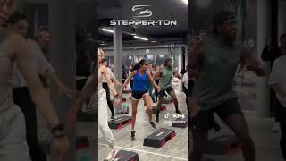 STEPPERTON aerobic instructor Julius Burphy from the UK used SB19s GENTO in his step class [upl. by Yrrab]