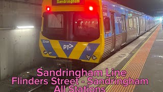 Journey Flinders Street  Sandringham All Stations EDI Comeng [upl. by Fianna]