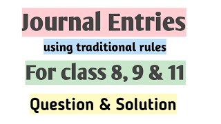 Class 9Journal EntriesQN13 National Pabsan 2nd term question solution [upl. by Attah761]