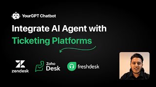 AI Agent with Ticketing Platforms Integrate on Zendesk Freshdesk ZohoDesk amp more  Chatbot Studio [upl. by Pollak]