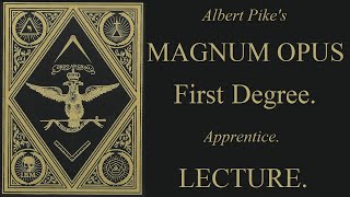 1st Degree Lecture  Apprentice  Magnum Opus  Albert Pike [upl. by Ranip293]