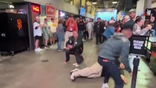 Fan Fight At San Francisco Giants amp Oakland As Game Reaction The Friday Night Letdownreaction [upl. by Aer]