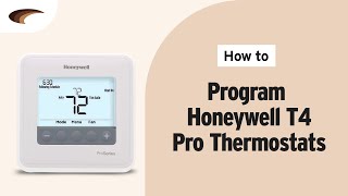 How to Program Honeywell T4 Pro thermostats [upl. by Jump]