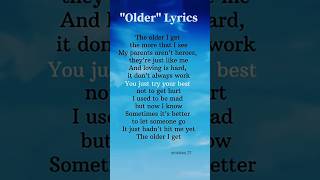 quotOlderquot lyrics music song newmusic lyrics [upl. by Annayrb564]