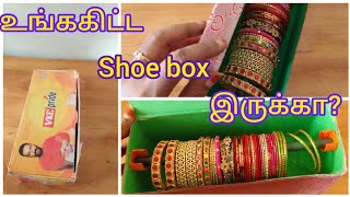 Bangle organizer from shoe box zero cost organizerbangleorganizer crafts bestoutofwaste diy [upl. by Fisa]