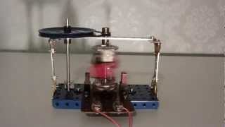 Meccano Set Four EL Permanent magnet motor [upl. by Ateekal]