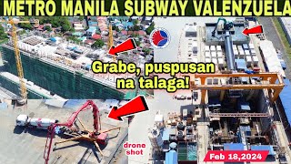 METRO MANILA SUBWAY UPDATE VALENZUELA STATION amp DEPOTFeb 182024build3xbuild better more [upl. by Yniar]