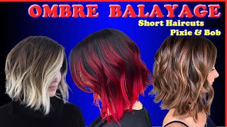 Ombre Balayage Short BobPixie Hairstyles 2023  You must See [upl. by Slen]