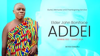 ELDER JOHN BONIFACE ADDEI  Friday pre burial rites [upl. by Ali87]