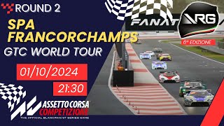 GP SPAFRANCORCHAMPS  Assetto Corsa Competizione  GTC World Tour 202425  Round 2 [upl. by Yhtak905]