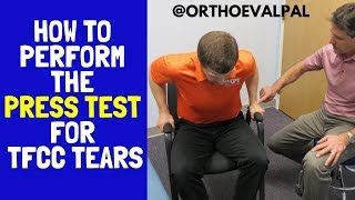 How to Perform the Press Test  TFCC Tears [upl. by Stafford47]