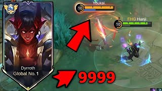 HOW TO COUNTER ESMERALDA IN EXP LANE USING DYRROTH😈MOBILE LEGENDS BANG BANGTOP GLOBAK DYRROTH [upl. by Corri]