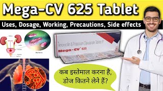 Mega CV 625 tablets uses in hindi  Amoxicillin and potassium clavulanate tablets ip  Mega CV 625mg [upl. by Tima]