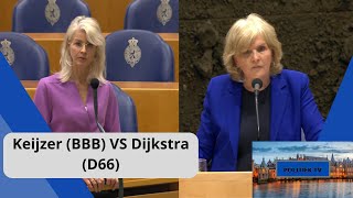 Keijzer BBB VS Dijkstra quotSchattig dat een D66er u moet VERDEDIGEN omdat u GEEN antwoorden heeftquot [upl. by Mcdade]