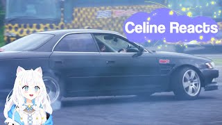 celine reacts to offlinetv tries drifting [upl. by Nilek]