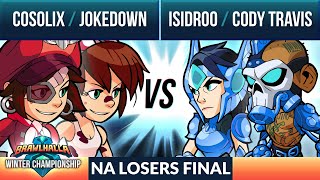 Jokedown amp Cosolix vs Cody Travis amp Isidroo  Losers Final  Winter Championship NA 2v2 [upl. by Lien]