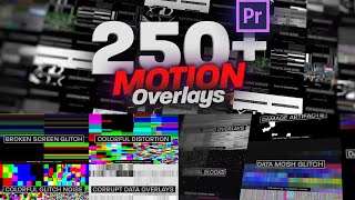 Animated Motion Overlays Pack For Premiere Pro  250 Motion Overlays [upl. by Tutto]